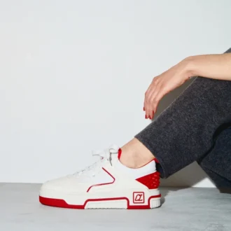 Astroloubi – Sneakers – Kalveskind, ruskind og nappalæder – Hvid – Dame