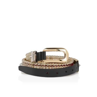 Bælter – Bælter – Kalveskind og pigge – Sort
