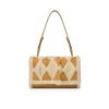 Baggy Small – skuldertaske – diamantformet kalveskind og lammeskind – beige Baggy Small – skuldertaske – diamantformet kalveskind og lammeskind – beige