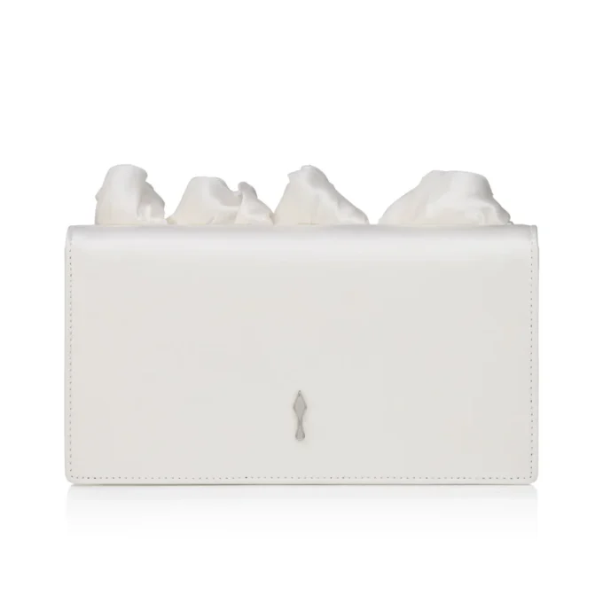 Bettina – Clutch – Crepe Satin – Bianco