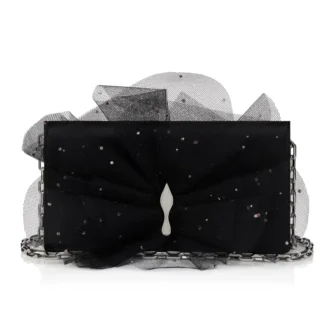 Bettina – Clutch – Crepe Satin – Sort