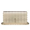 Bettina – Clutch – Diamantformet lamineret lammeskind – Lys platin Bettina – Clutch – Diamantformet lamineret lammeskind – Lys platin
