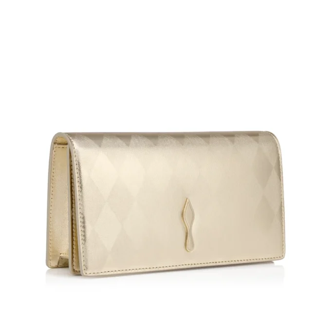 Bettina – Clutch – Diamantformet lamineret lammeskind – Lys platin Bettina – Clutch – Diamantformet lamineret lammeskind – Lys platin