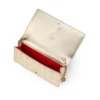 Bettina – Clutch – Diamantformet lamineret lammeskind – Lys platin Bettina – Clutch – Diamantformet lamineret lammeskind – Lys platin