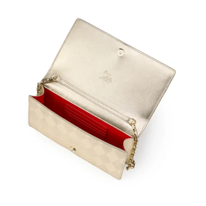 Bettina – Clutch – Diamantformet lamineret lammeskind – Lys platin Bettina – Clutch – Diamantformet lamineret lammeskind – Lys platin