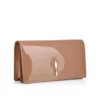Bettina – Clutch – Lakeret kalveskind – Blush