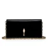 Bettina – Clutch – Lakeret kalveskind – Sort
