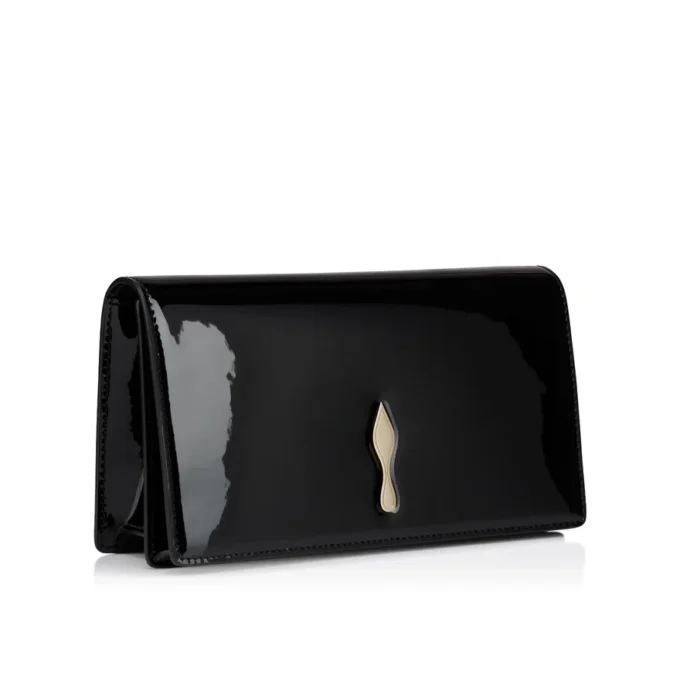 Bettina – Clutch – Lakeret kalveskind – Sort