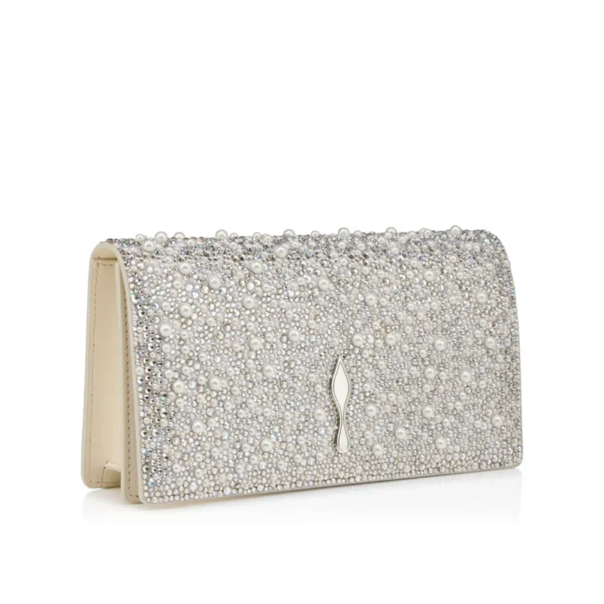 Bettina – Clutch – Ruskind, strass og perler – Sølv Bettina – Clutch – Ruskind, strass og perler – Sølv