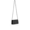Bettina – Clutch – Veau Velours, Strass og Perler – Sort
