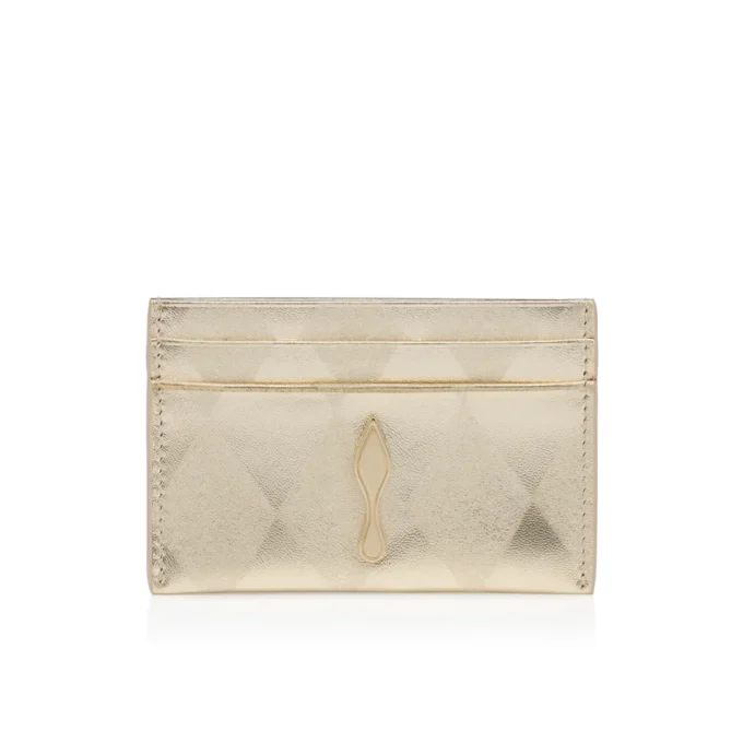 Bettina – kortholder – diamantformet lamineret lammeskind – lys platin Bettina – kortholder – diamantformet lamineret lammeskind – lys platin