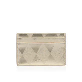 Bettina – kortholder – diamantformet lamineret lammeskind – lys platin