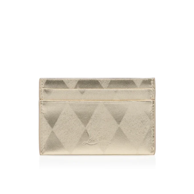 Bettina – kortholder – diamantformet lamineret lammeskind – lys platin Bettina – kortholder – diamantformet lamineret lammeskind – lys platin