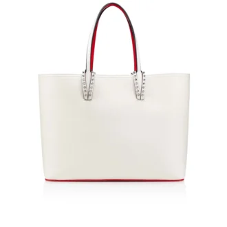 Cabata Large – Tote-taske – Kalveskind og pigge – Bianco
