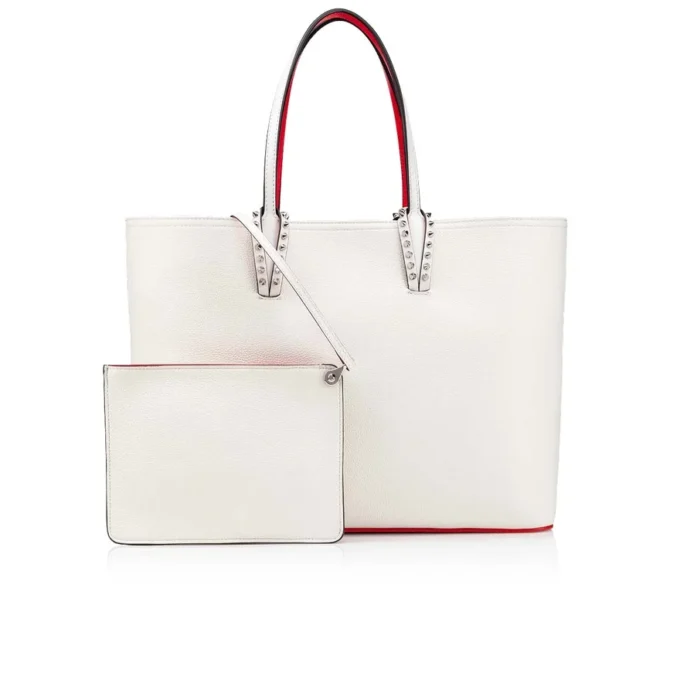 Cabata Large – Tote-taske – Kalveskind og pigge – Bianco Cabata Large – Tote-taske – Kalveskind og pigge – Bianco