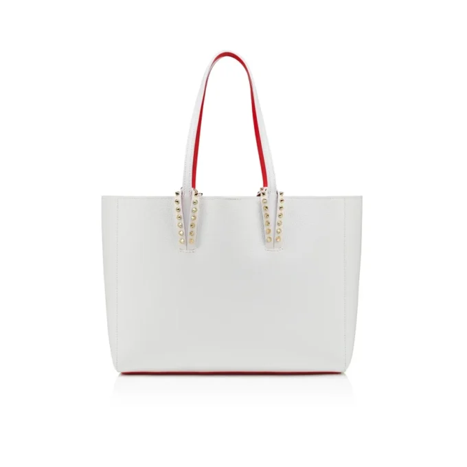 Cabata Small – Tote Bag – Blødt kalveskind og pigge – Bianco Cabata Small – Tote Bag – Blødt kalveskind og pigge – Bianco