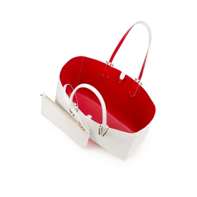 Cabata Small – Tote Bag – Blødt kalveskind og pigge – Bianco Cabata Small – Tote Bag – Blødt kalveskind og pigge – Bianco