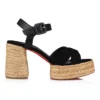 Calakala – 85 mm espadriller – ruskind og kalveskind – sort – kvinder Calakala – 85 mm espadriller – ruskind og kalveskind – sort – kvinder