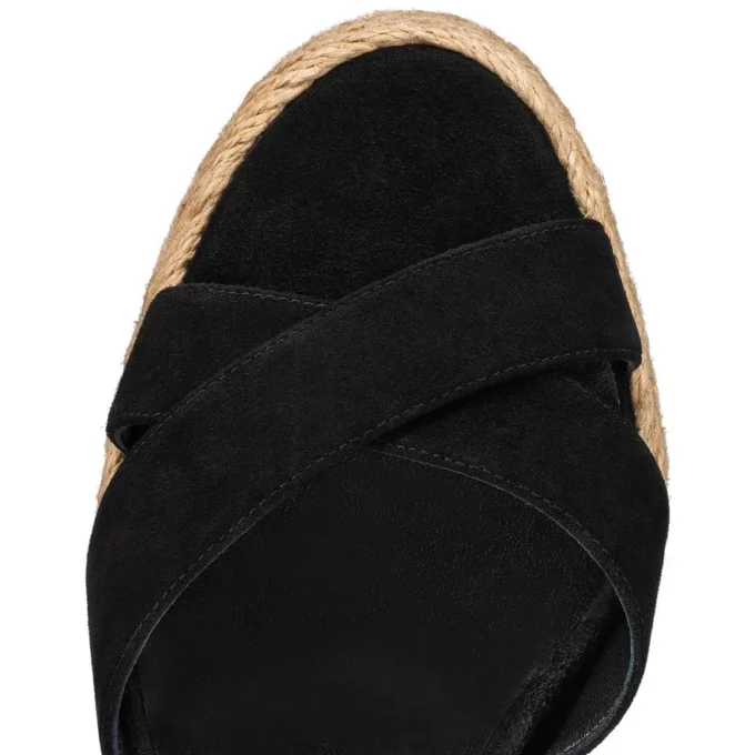 Calakala – 85 mm espadriller – ruskind og kalveskind – sort – kvinder Calakala – 85 mm espadriller – ruskind og kalveskind – sort – kvinder