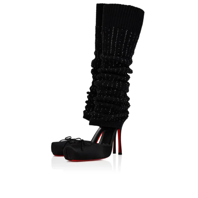 Cassia Annmac – 100 mm pumps – crepesatin og mesh – sort – kvinder