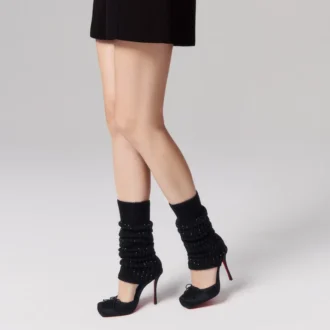 Cassia Annmac – 100 mm pumps – crepesatin og mesh – sort – kvinder