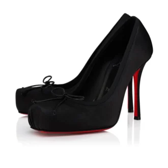 Cassia Nodo – 100 mm pumps – crepe satin – sort – kvinder