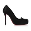 Cassia Nodo – 100 mm pumps – crepe satin – sort – kvinder