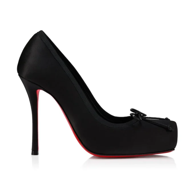 Cassia Nodo – 100 mm pumps – crepe satin – sort – kvinder
