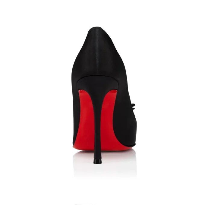 Cassia Nodo – 100 mm pumps – crepe satin – sort – kvinder