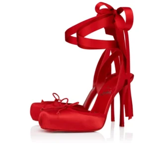 Cassia snøresko – 100 mm remsko – crepesatin – Loubi – kvinder