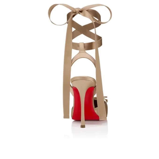 Cassia snøresko – 100 mm remsko – crepesatin – Nude 1 – kvinder Cassia snøresko – 100 mm remsko – crepesatin – Nude 1 – kvinder