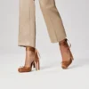 Cassia snøresko – 100 mm remsko – crepesatin – Nude 4 – kvinder Cassia snøresko – 100 mm remsko – crepesatin – Nude 4 – kvinder
