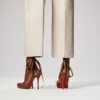 Cassia snøresko – 100 mm remsko – crepesatin – Nude 5 – kvinder Cassia snøresko – 100 mm remsko – crepesatin – Nude 5 – kvinder