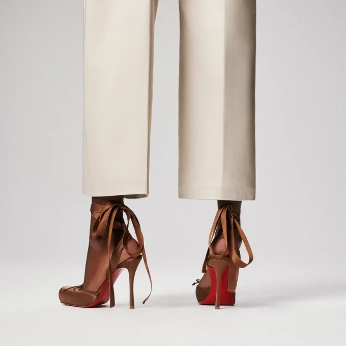 Cassia snøresko – 100 mm remsko – crepesatin – Nude 5 – kvinder Cassia snøresko – 100 mm remsko – crepesatin – Nude 5 – kvinder