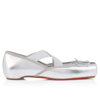Cassiasticina – Ballerinasko – Lamineret lammeskind – Sølv – Dame