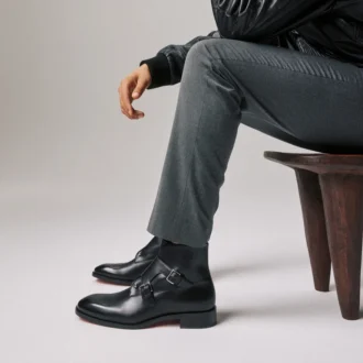 Chambelimonk Boot – Støvler – Kalveskind – Sort – Herre