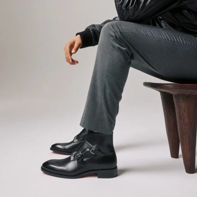 Chambelimonk Boot – Støvler – Kalveskind – Sort – Herre