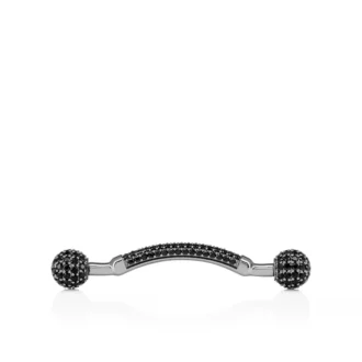 Chambelink Strass – Sko-smykker – Metal og Strass – Sort Gun