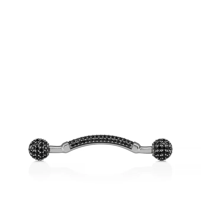 Chambelink Strass – Sko-smykker – Metal og Strass – Sort Gun Chambelink Strass – Sko-smykker – Metal og Strass – Sort Gun