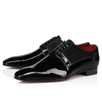 Chickito – Derbies – Lakeret læder – Sort – Herre