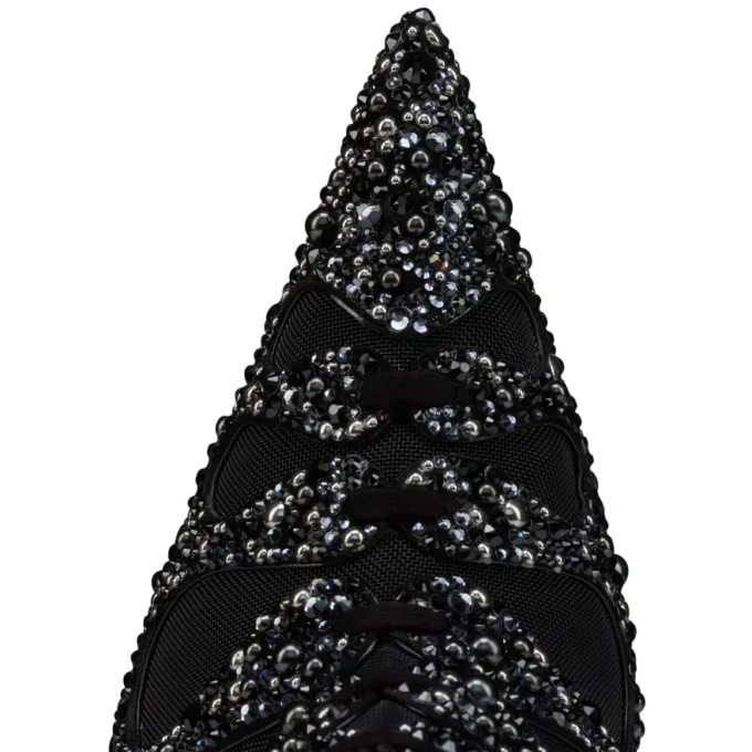 Circus Max Perla – 100 mm lave støvler – ruskind, mesh og strass – sort – kvinder Circus Max Perla – 100 mm lave støvler – ruskind, mesh og strass – sort – kvinder