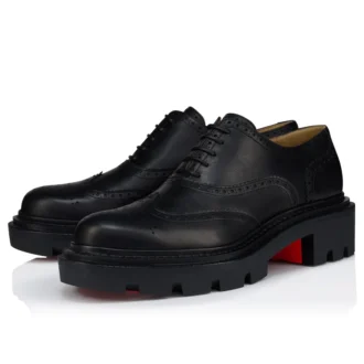 College – Oxfords – Vokset kalveskind – Sort – Herre