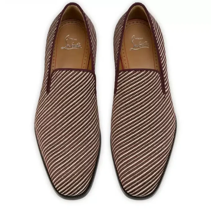 Danny Flex – Loafers – Kalveskind og twillvævning – Hvid og brun – Herre