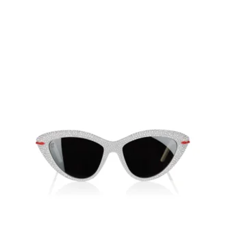 Diamond Kate Lb0031 – Solbriller – Acetat – Hvid røgfarve – Dame
