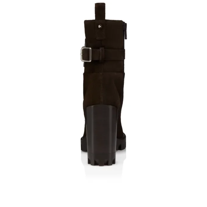 Dianouchette Lug – 100 mm lave støvler – vendt kalveskind – Cafe – kvinder