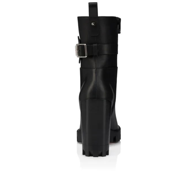 Dianouchette Lug – 100 mm lave støvler – voksbehandlet kalveskind – sort – kvinder Dianouchette Lug – 100 mm lave støvler – voksbehandlet kalveskind – sort – kvinder