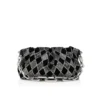 Eva Small – skuldertaske – Veau Velours og diamantformede strass – sort