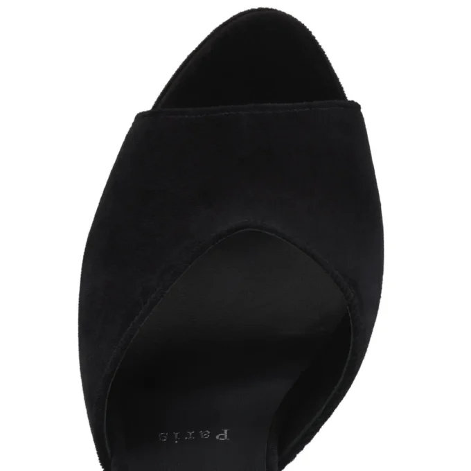 Farfa Luna – 120 mm remsandaler – fløjl – sort – kvinder