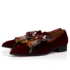 Farfajour – Loafers – Fløjl – Burgunder – Herre