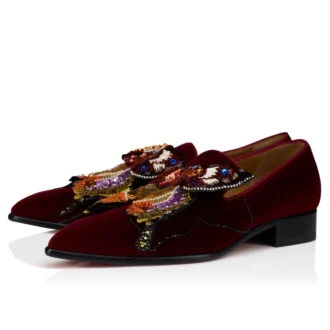 Farfajour – Loafers – Fløjl – Burgunder – Herre Farfajour – Loafers – Fløjl – Burgunder – Herre